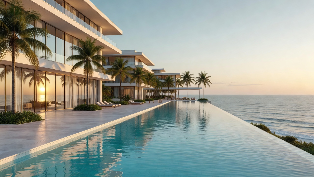 Luxury Oceanfront Resort Sunset