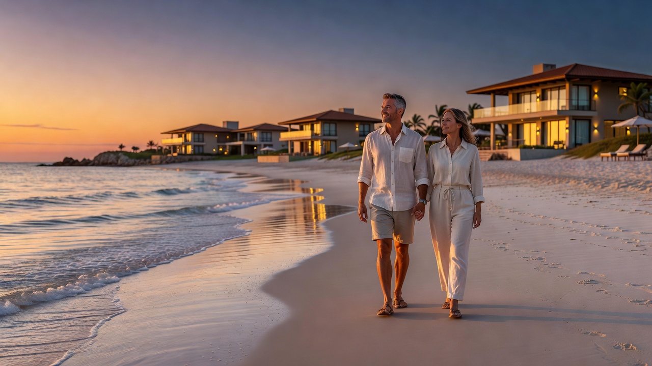 Peaceful Beach Resort Evening